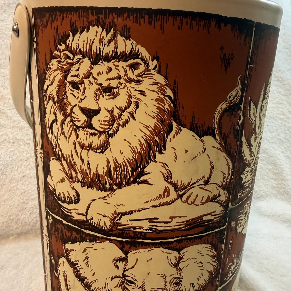 Vintage Georges Briard Safari Animal Ice Bucket Mid Century Modern Barware USA - Picture 8 of 12